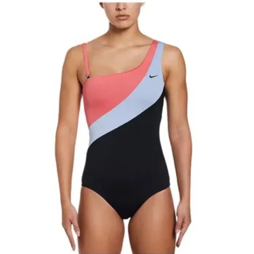Nike Women's Asymmetrical One Piece Swimsuit 🆕 Size: S / L / XL - Picture 1 of 5
